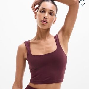Athleta Transcend Square Neck Crop Sports Bra A-C